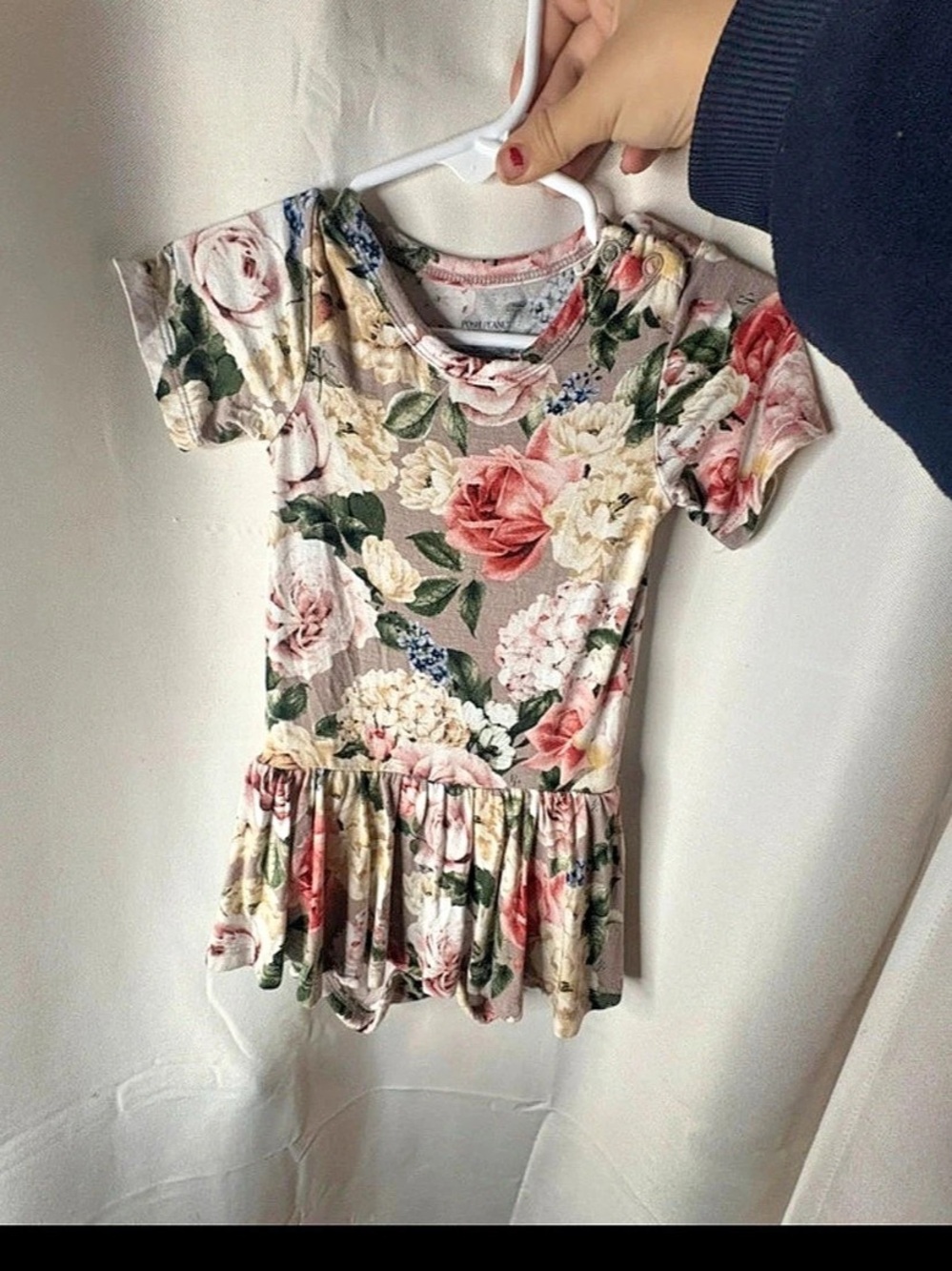 Posh peanut bamboo floral twirl dress